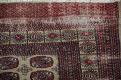 7x7.5 Vintage Afghani Bokhara Design Square Carpet // ONH Item 11645 Image 2