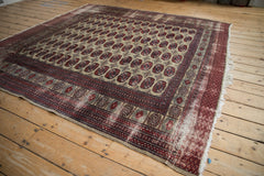 7x7.5 Vintage Afghani Bokhara Design Square Carpet // ONH Item 11645 Image 3
