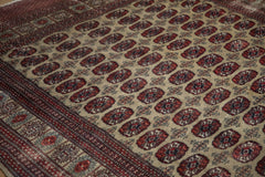 7x7.5 Vintage Afghani Bokhara Design Square Carpet // ONH Item 11645 Image 4