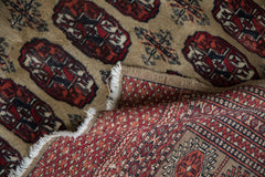7x7.5 Vintage Afghani Bokhara Design Square Carpet // ONH Item 11645 Image 12
