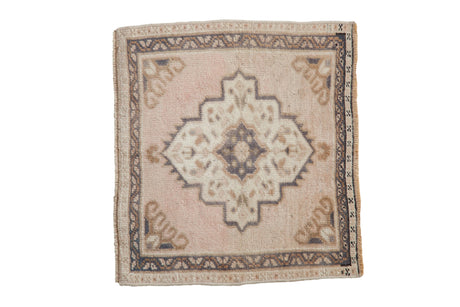 Vintage Distressed Oushak Square Rug Mat // ONH Item: 11657