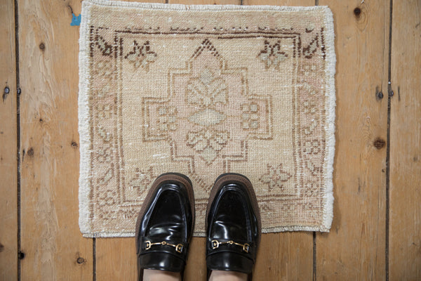 Vintage Distressed Oushak Square Rug Mat // ONH Item: 11658, Image 1