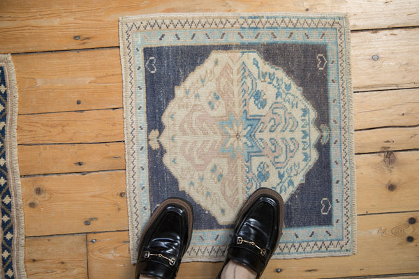 Vintage Distressed Oushak Square Rug Mat // ONH Item: 11663, Image 1