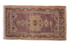 1.5x3 Vintage Distressed Oushak Rug Mat
