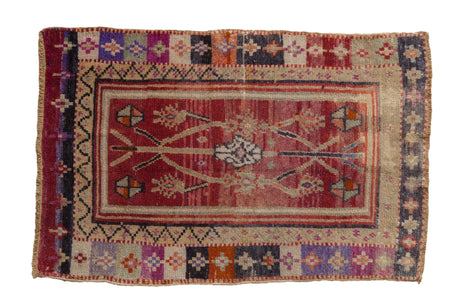 2.5x3.5 Vintage Distressed Oushak Rug // ONH Item 11673