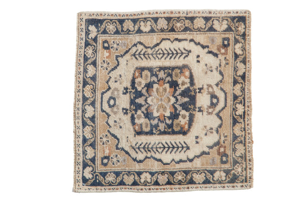 Vintage Distressed Oushak Square Rug Mat // ONH Item: 11677