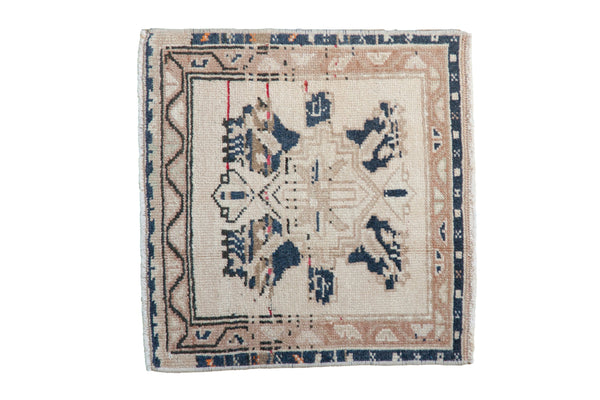Vintage Distressed Oushak Square Rug Mat // ONH Item: 11688