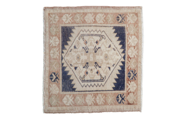 Vintage Distressed Oushak Square Rug Mat // ONH Item: 11690