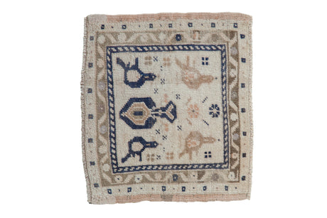 Vintage Distressed Oushak Square Rug Mat // ONH Item: 11692