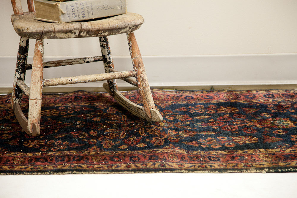 2.5x4 Worn Blue Sarouk Rug // ONH Item 1171 Image 1
