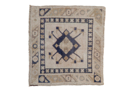 Vintage Distressed Oushak Square Rug Mat // ONH Item: 11710