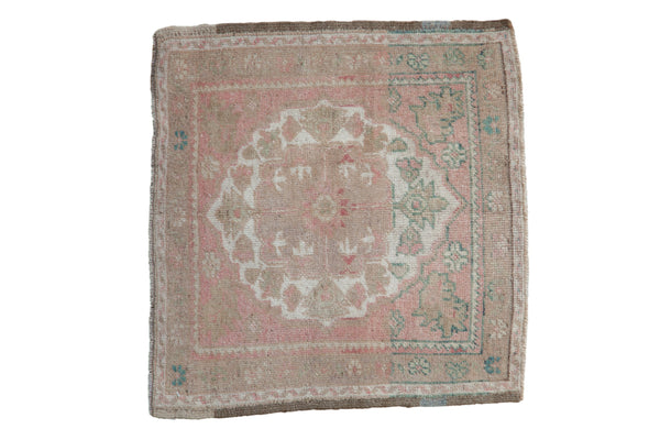 Vintage Distressed Oushak Square Rug Mat // ONH Item: 11711