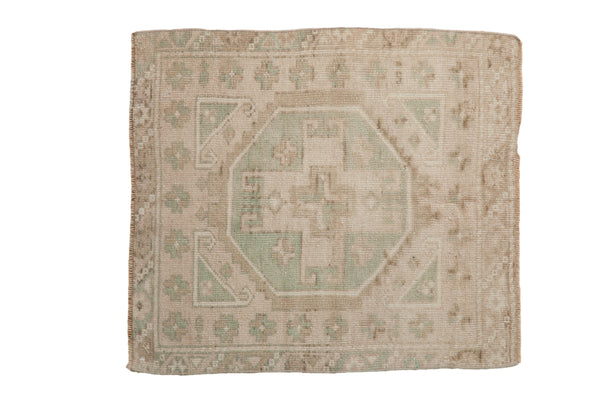 Vintage Distressed Oushak Square Rug Mat // ONH Item: 11717