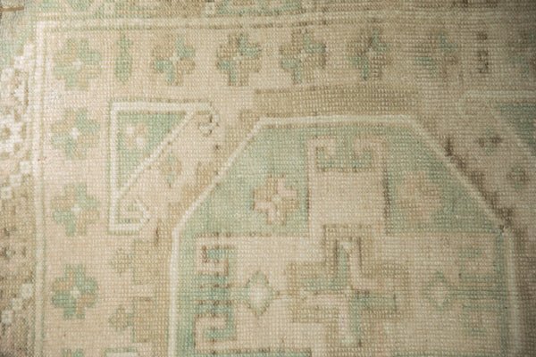 Vintage Distressed Oushak Square Rug Mat // ONH Item: 11717, Image 2