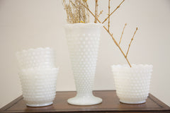 Hobnail Milk Glass Vases // ONH Item 1172