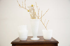 Hobnail Milk Glass Vases // ONH Item 1172 Image 1