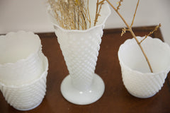 Hobnail Milk Glass Vases // ONH Item 1172 Image 2