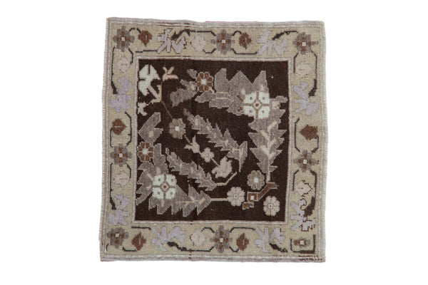 Vintage Distressed Oushak Square Rug Mat // ONH Item: 11721