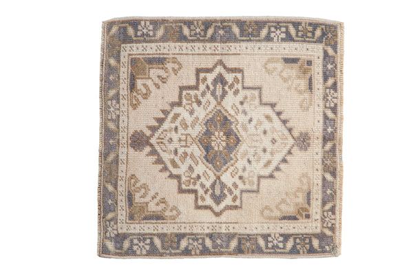 Vintage Distressed Oushak Square Rug Mat // ONH Item: 11733