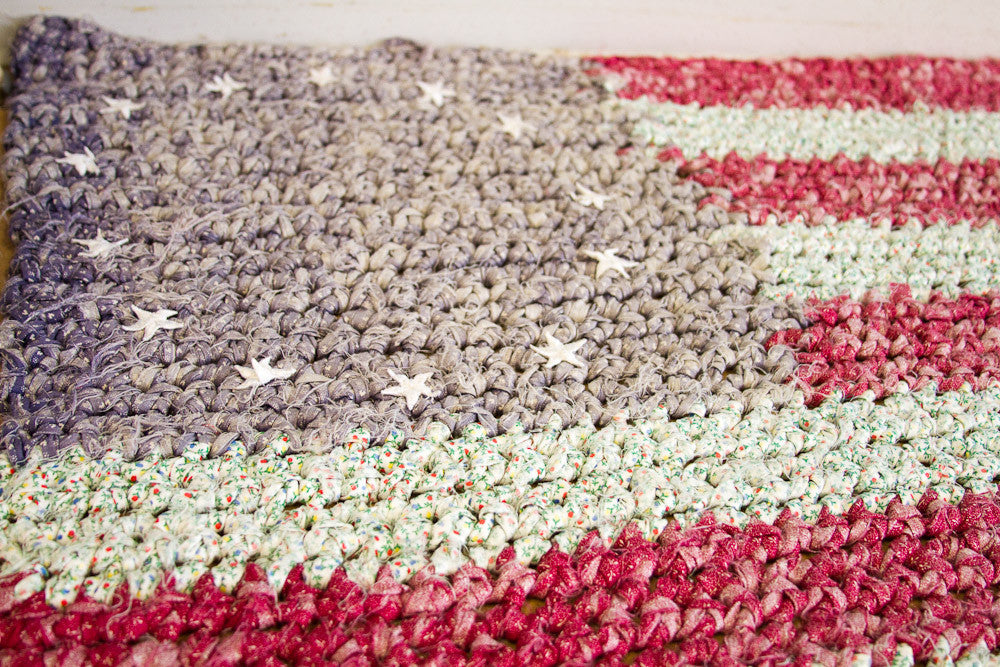 3x4 Folk Art American Flag // ONH Item 1174 Image 1