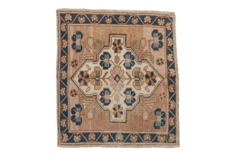 Vintage Distressed Oushak Square Rug Mat // ONH Item: 11740
