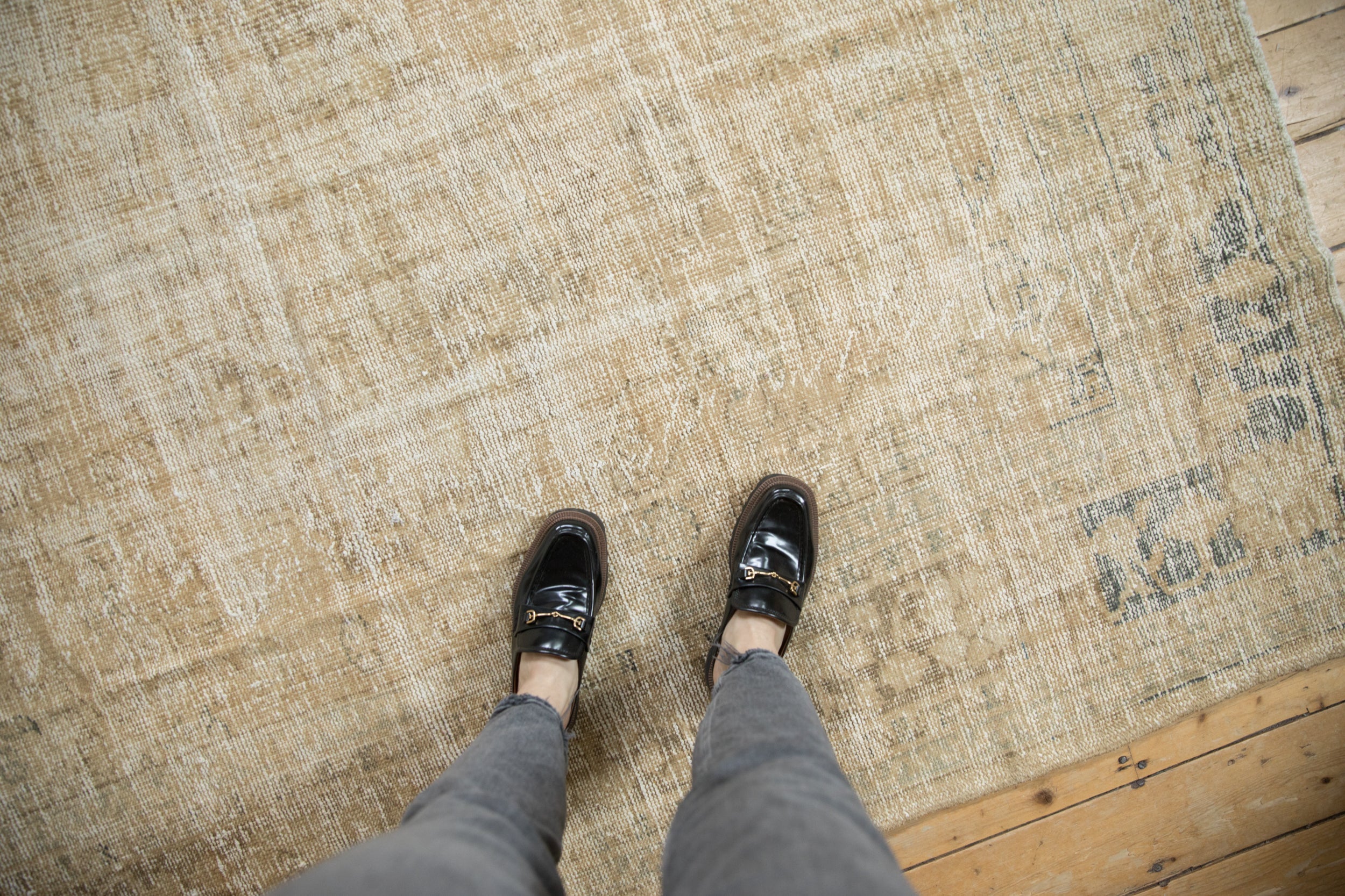 Vintage Distressed Oushak Square Carpet // ONH Item: 11743, Image 1