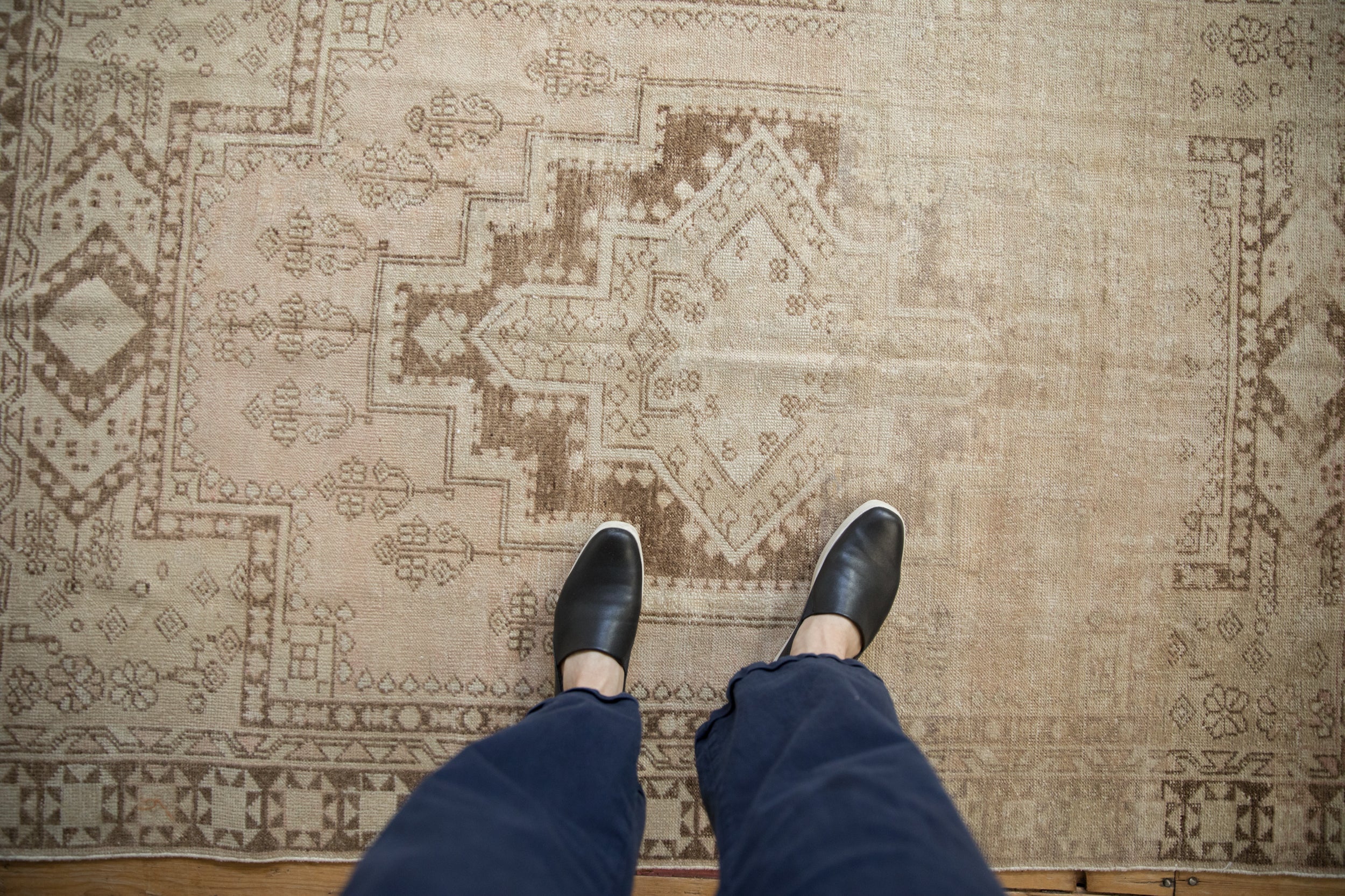 Vintage Distressed Oushak Rug // ONH Item: 11750, Image 1