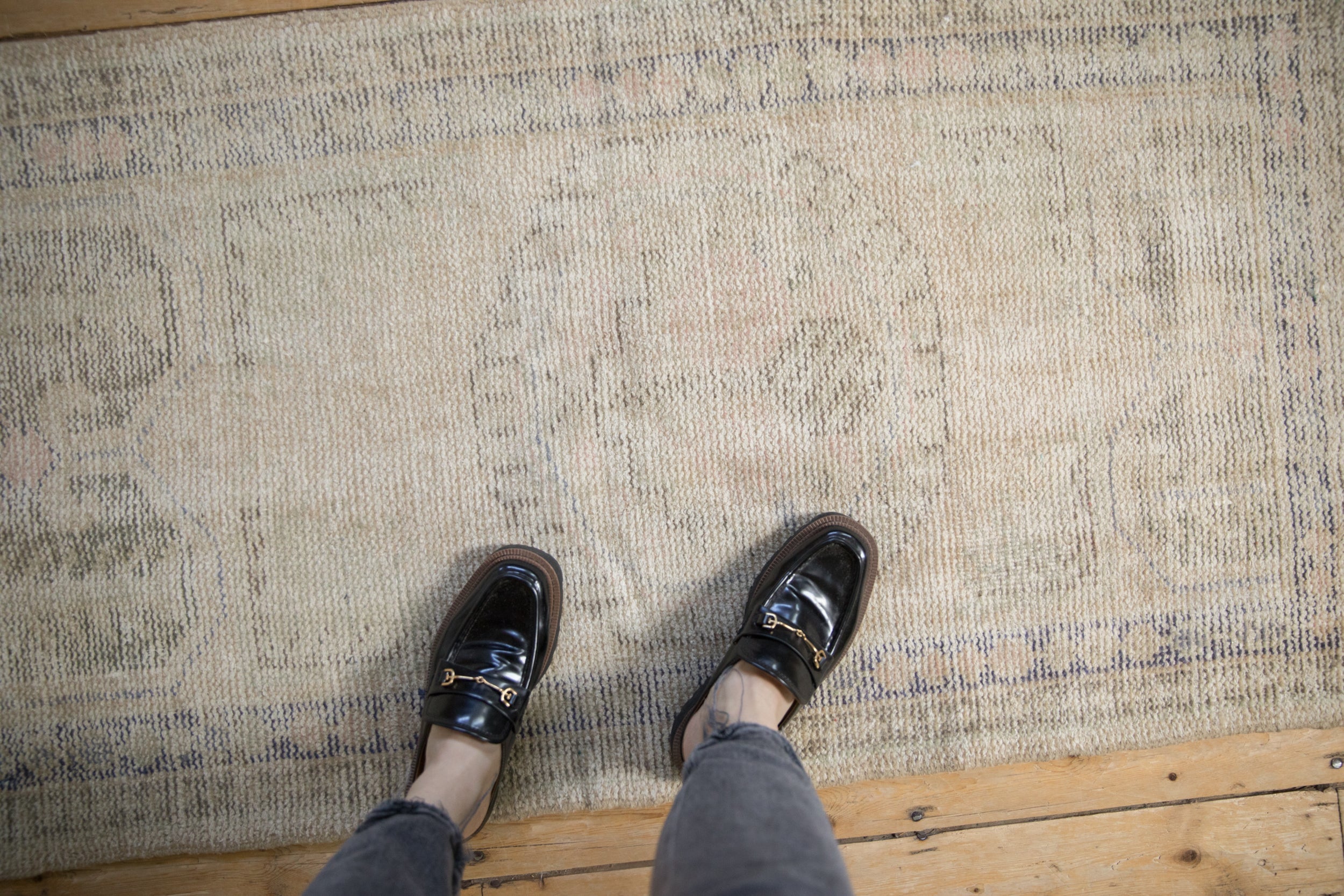 Vintage Distressed Oushak Rug Runner // ONH Item: 11755, Image 1