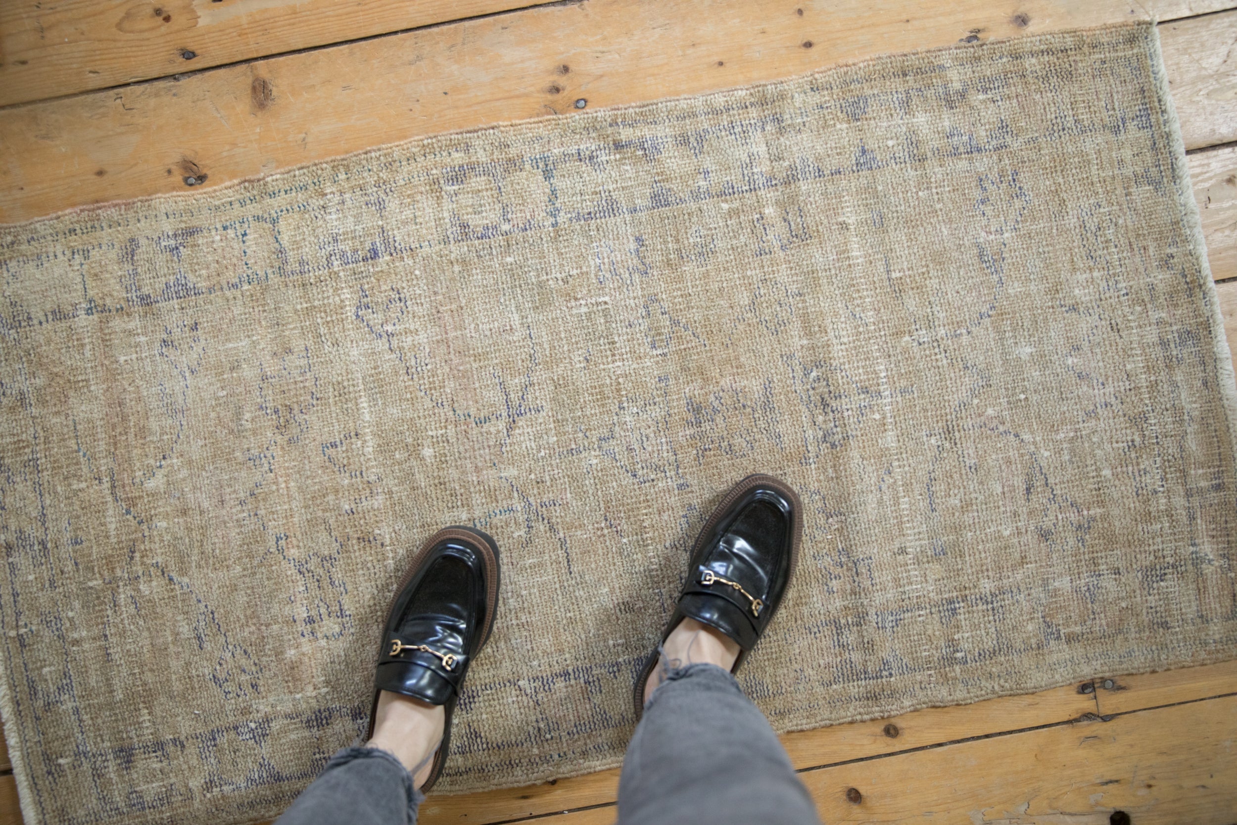 Vintage Distressed Oushak Rug Runner // ONH Item: 11757, Image 1