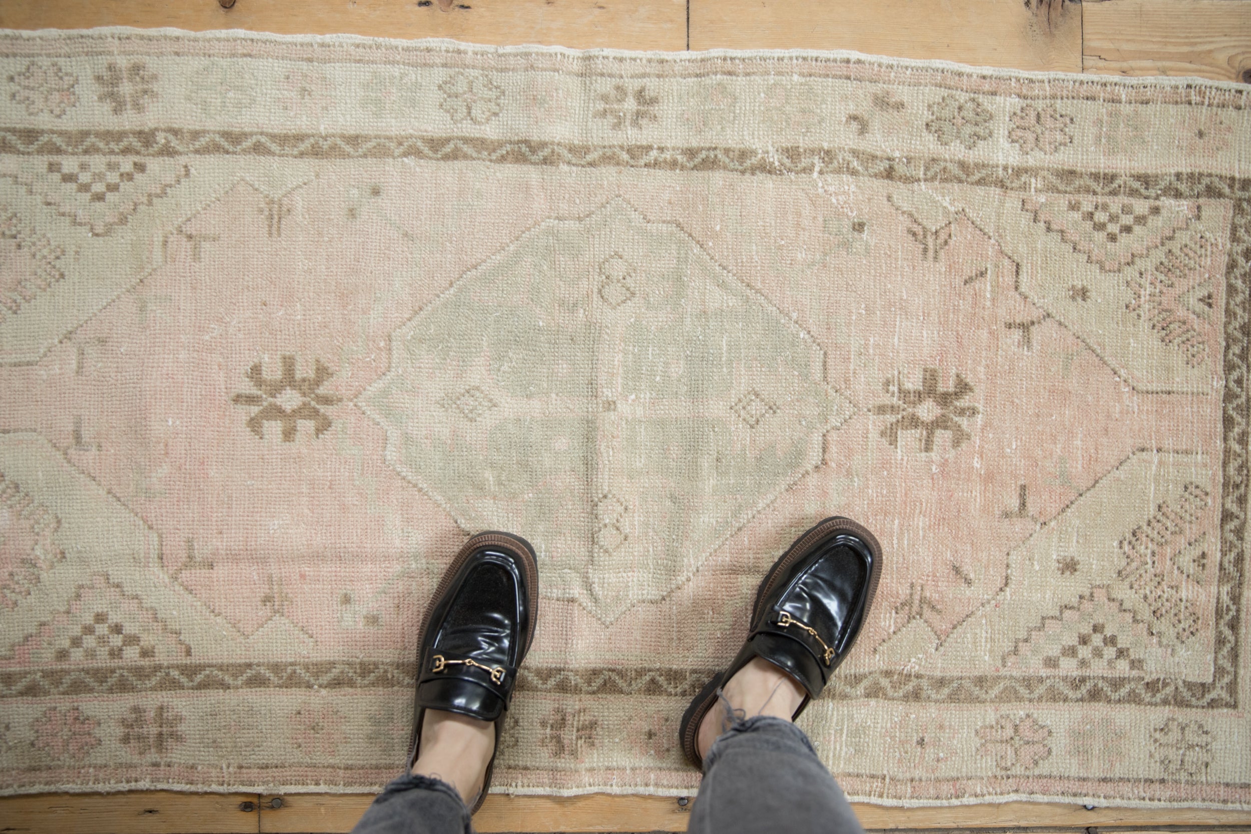Vintage Distressed Oushak Rug Runner // ONH Item: 11758, Image 1