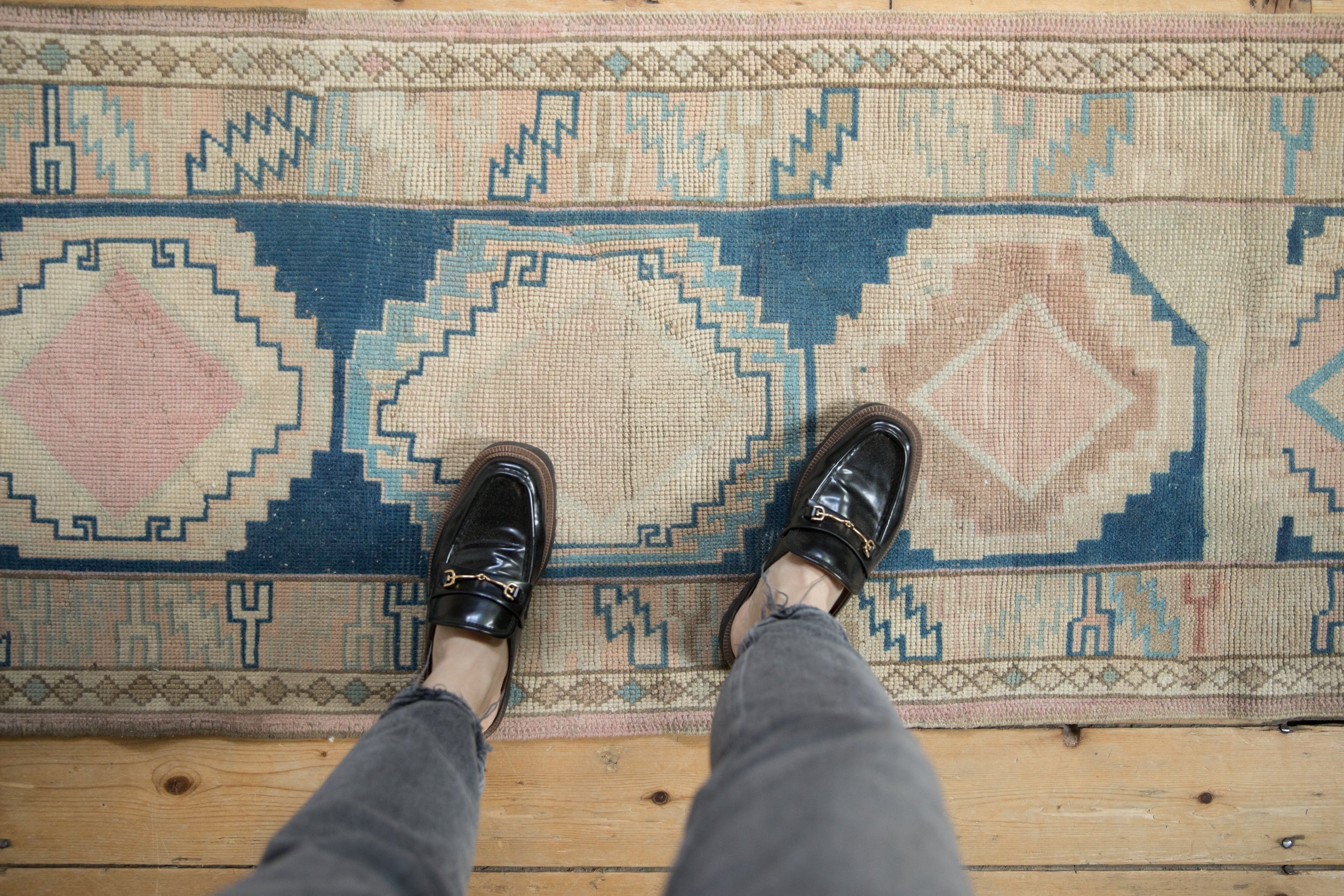Vintage Distressed Oushak Rug Runner // ONH Item: 11759, Image 1