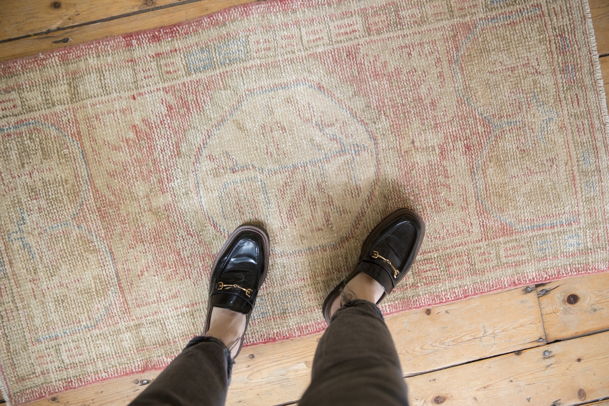 Vintage Distressed Oushak Rug Runner // ONH Item: 11760, Image 1