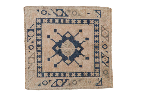 Vintage Distressed Oushak Square Rug Mat // ONH Item: 11762
