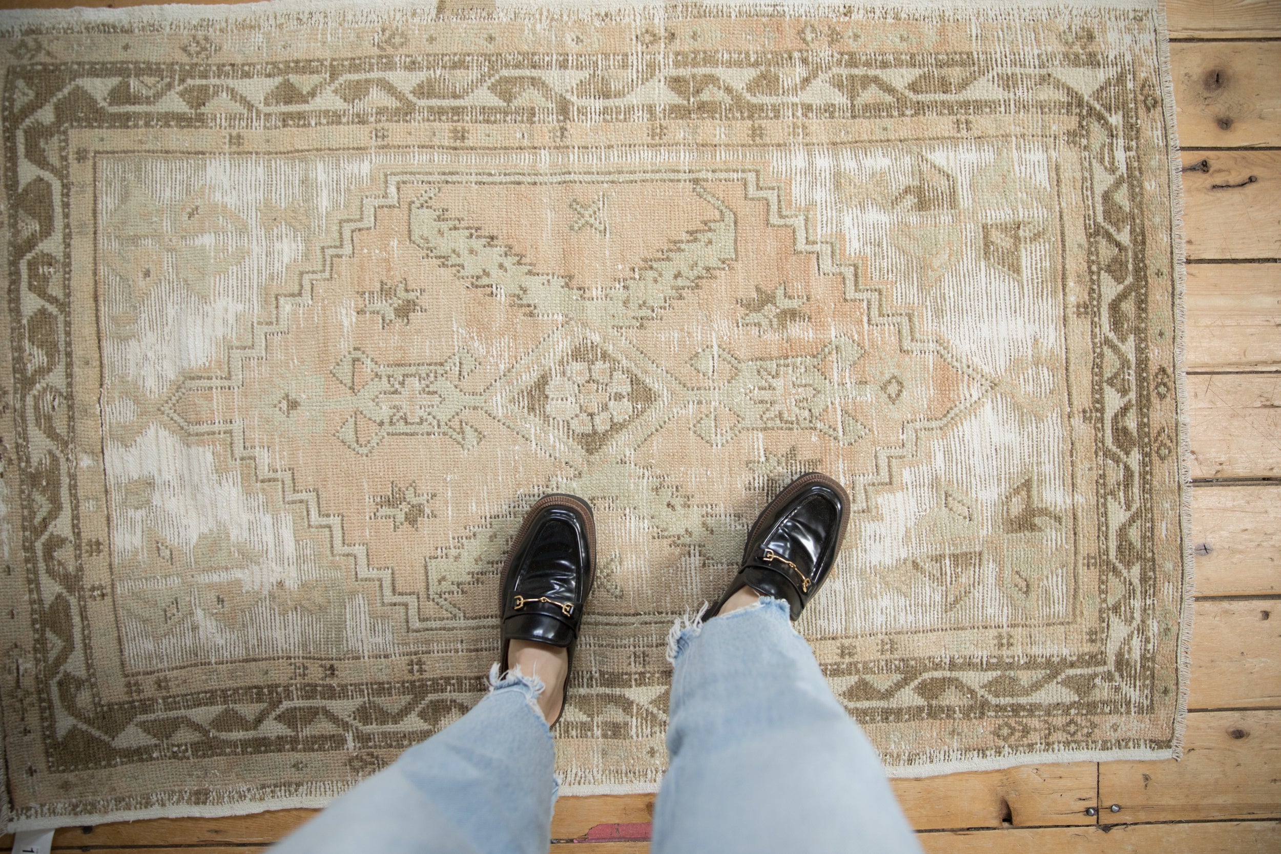 Vintage Distressed Oushak Rug // ONH Item: 11764, Image 1