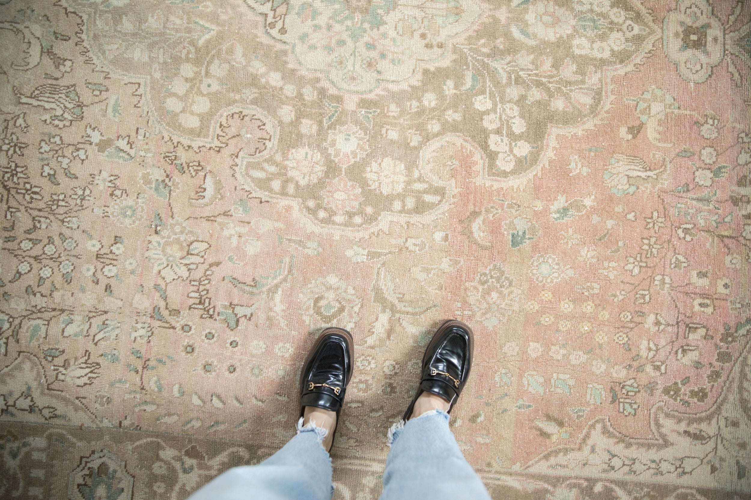 Vintage Distressed Tabriz Carpet // ONH Item: 11766, Image 1
