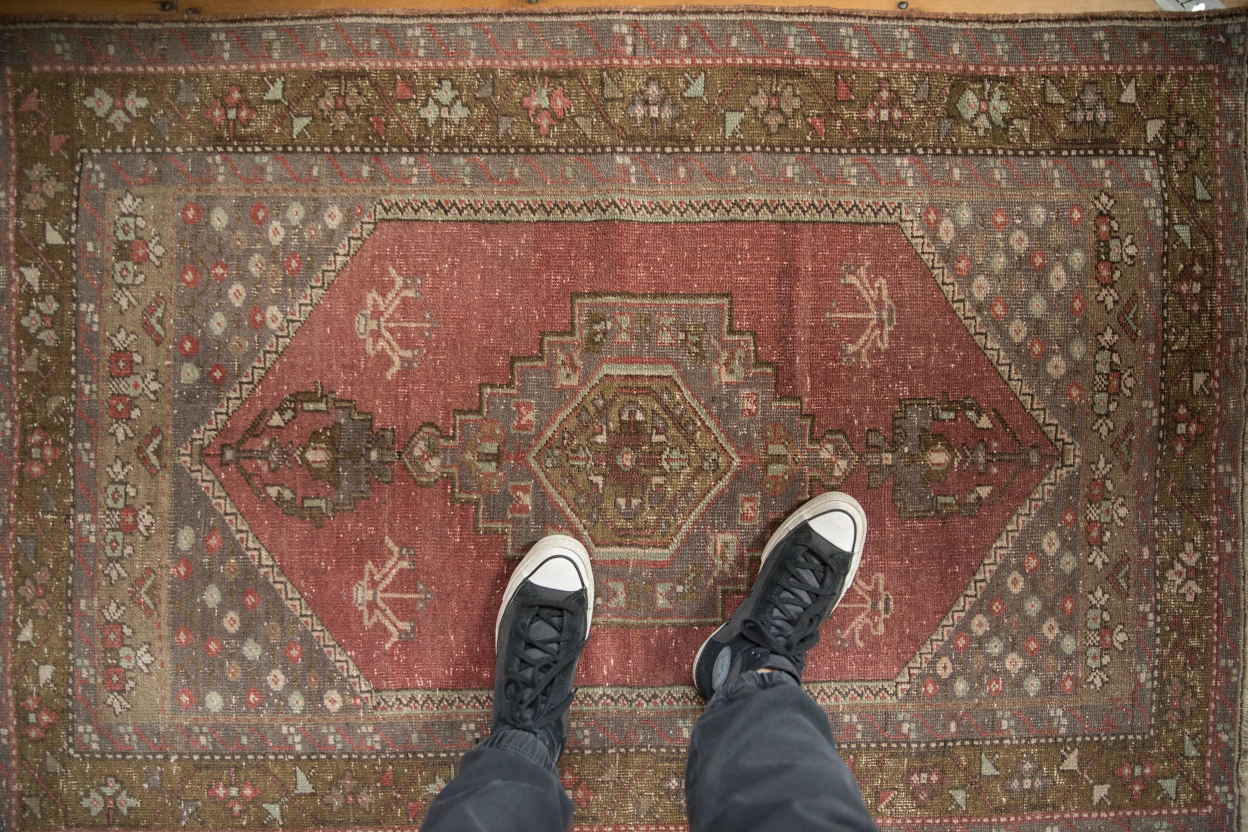 Vintage Distressed Oushak Rug // ONH Item: 11774, Image 1