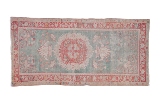 3.5x6.5 Vintage Distressed Oushak Rug // ONH Item 11801