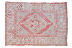5.5x8 Vintage Distressed Oushak Carpet // ONH Item 11802