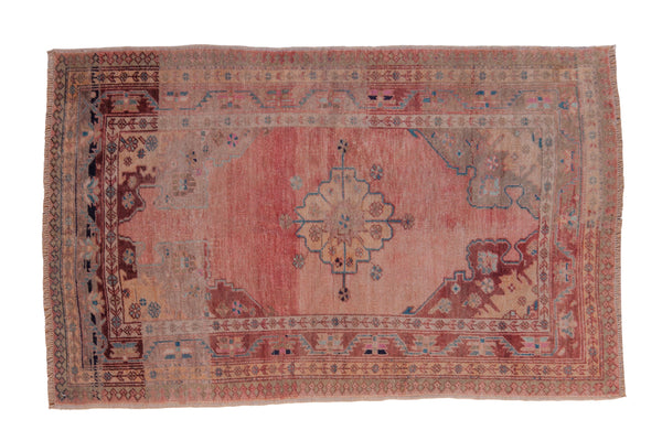 3.5x5.5 Vintage Distressed Oushak Rug // ONH Item 11806