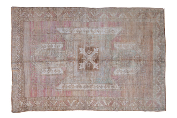6x8.5 Vintage Distressed Oushak Carpet // ONH Item 11811
