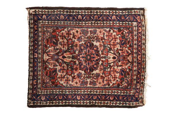 2x2.5 Vintage Dargezine Square Rug Mat // ONH Item 11828