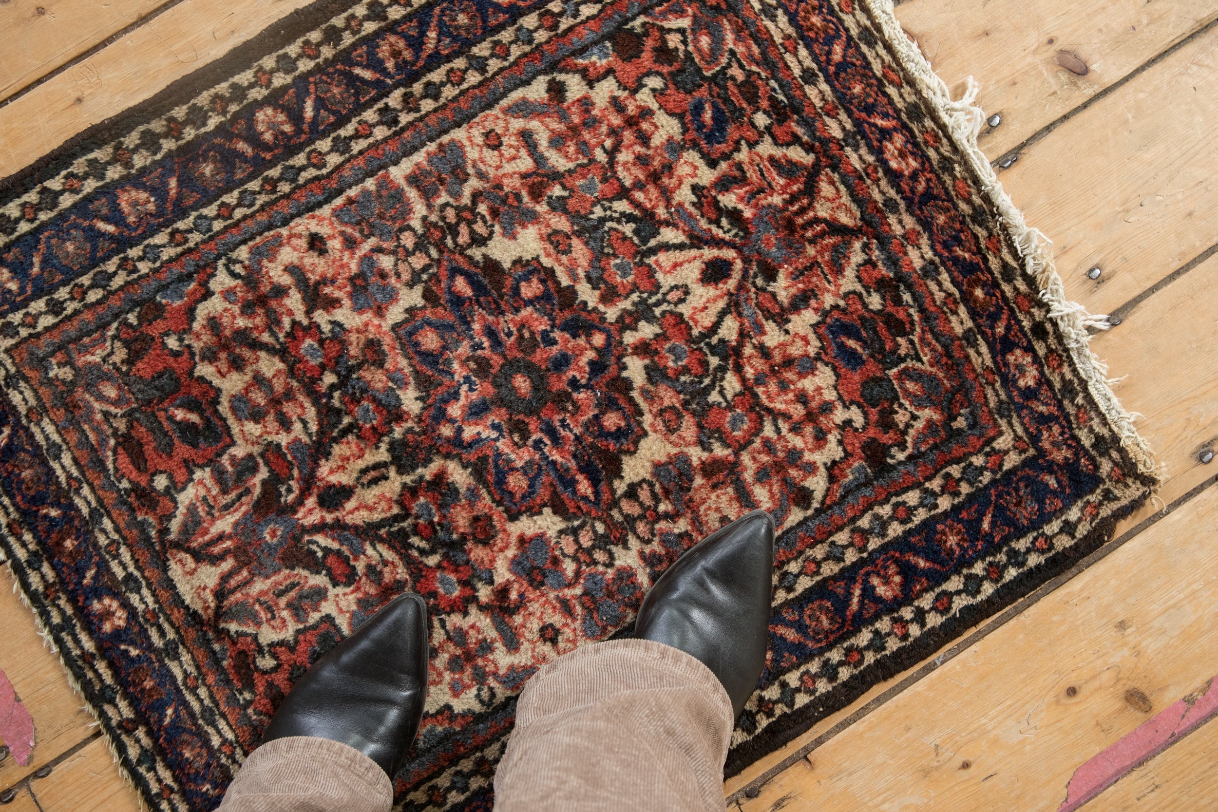 2x2.5 Vintage Dargezine Square Rug Mat // ONH Item 11828 Image 1