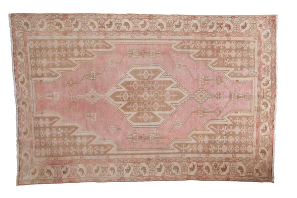 4x6.5 Vintage Distressed Mazlaghan Rug // ONH Item 11841