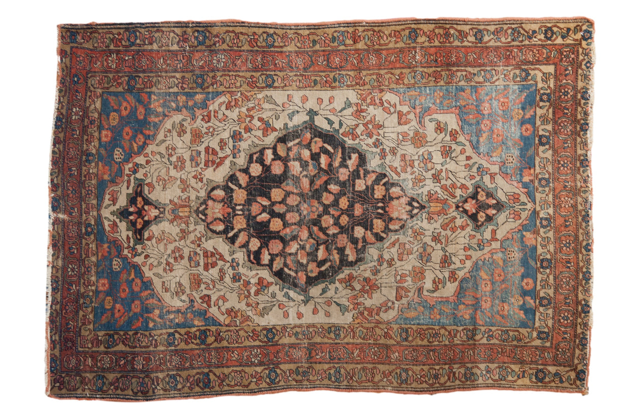 3.5x5 Antique Fine Farahan Sarouk Rug // ONH Item 11848