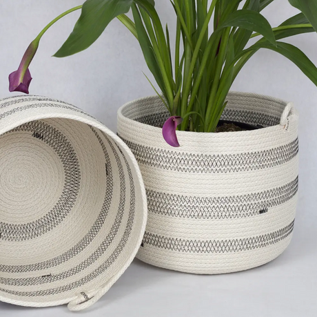 Woven Rope Basket Bucket // ONH Item 11860