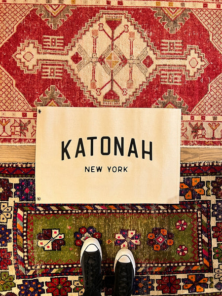 Katonah NY Canvas Vintage Style Banner // ONH Item 11864 Image 1