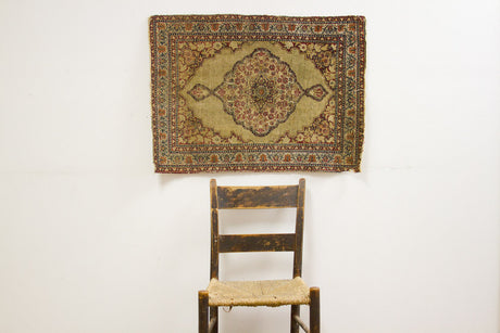 2x3 Antique Persian Kerman Rug Mat // ONH Item 1187