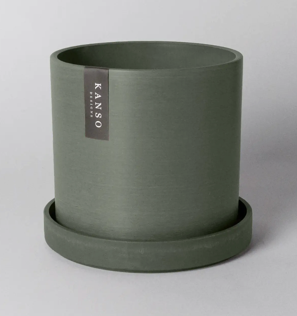 4 inch Recycled Planter Olive Sage // ONH Item 11874 Image 1