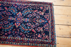 2x3 Blue Persian Sarouk Rug Mat // ONH Item 1188 Image 1