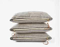 14x24 Heavy Linen Striped Lumbar Pillow // ONH Item 11886